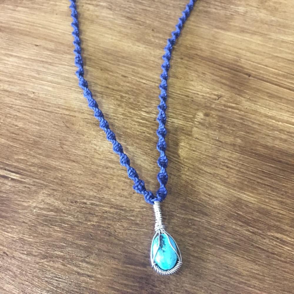 Handmade hemp necklace!